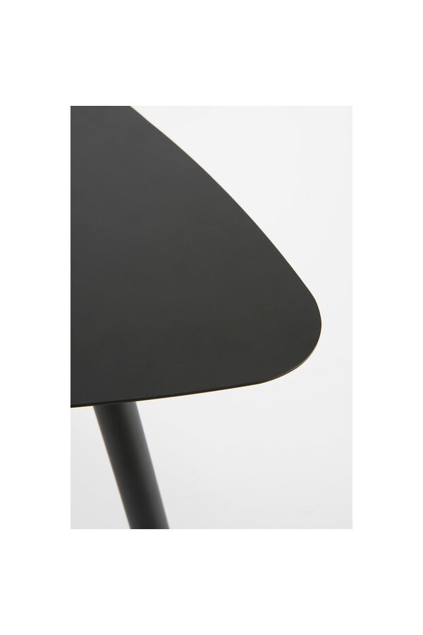 Stolik pomocniczy - Zestaw 2 sztuk - D80 x S60 x W47 cm - Metal - Czarny