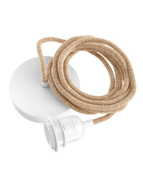Bazar Bizar Living Oprawa Lampy Sufitowej - Naturalna Biel - 1 Oprawka