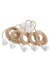 Oprawa Lampy Sufitowej - Naturalna Biel - 5 Oprawek
