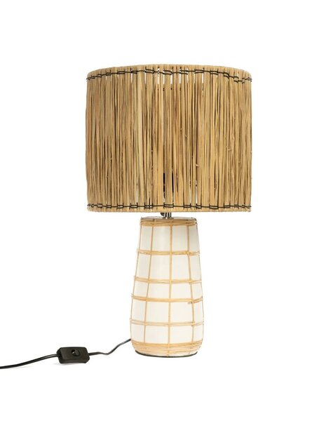Bazar Bizar Living Lampa Stołowa Molokai - Biały Naturalny