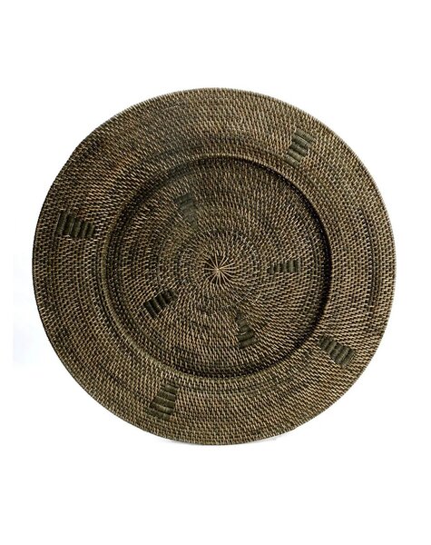 Bazar Bizar Living The Jasmine Plate - Brązowy - XL
