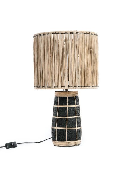 Bazar Bizar Living Lampa Stołowa Skiathos - Naturalna Czerń