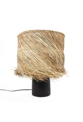 Lampa stołowa Pandan - czarno-naturalna