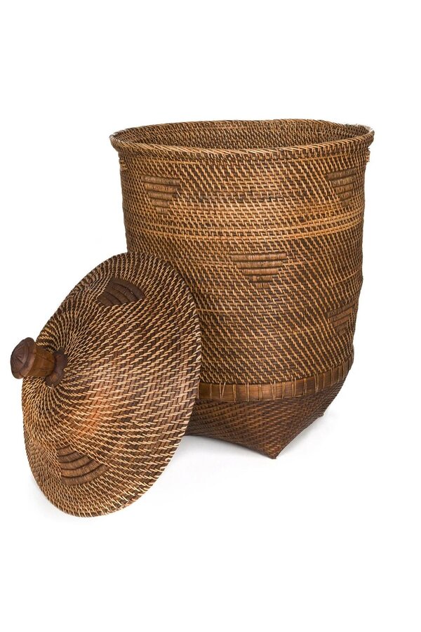 Kosz na pranie Colonial - Naturalny Brąz - XL
