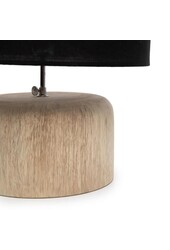 Lampa stołowa z drewna tekowego - Naturalna Czerń