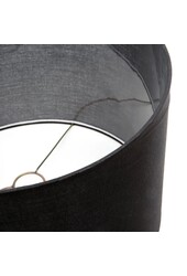 Lampa stołowa z drewna tekowego - Naturalna Czerń