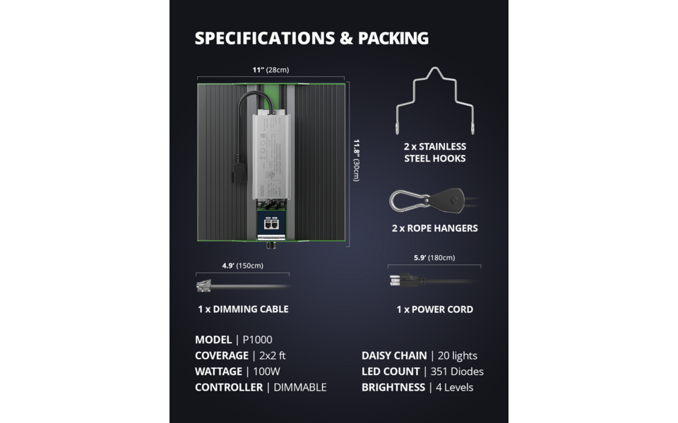 Viparspectra Viparspectra P1000 LED Kweeklamp