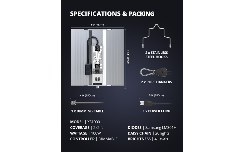 Viparspectra Viparspectra XS1000 LED Kweeklamp