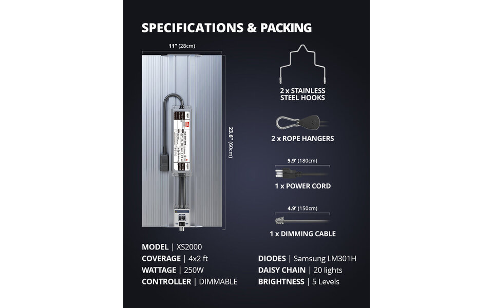 Viparspectra Viparspectra XS2000 LED Grow Light Viparspectra Viparspectra XS2000 LED Grow Light