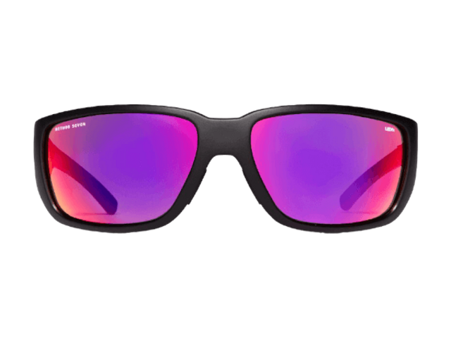 Full-spectrum LED bril met 100% UV-bescherming en strak zwart montuur voor optimale lichtfiltering