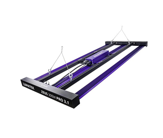 LED kweeklamp 300 watt met 3.1 µmol/J efficiëntie voor belichting van 60x120 cm