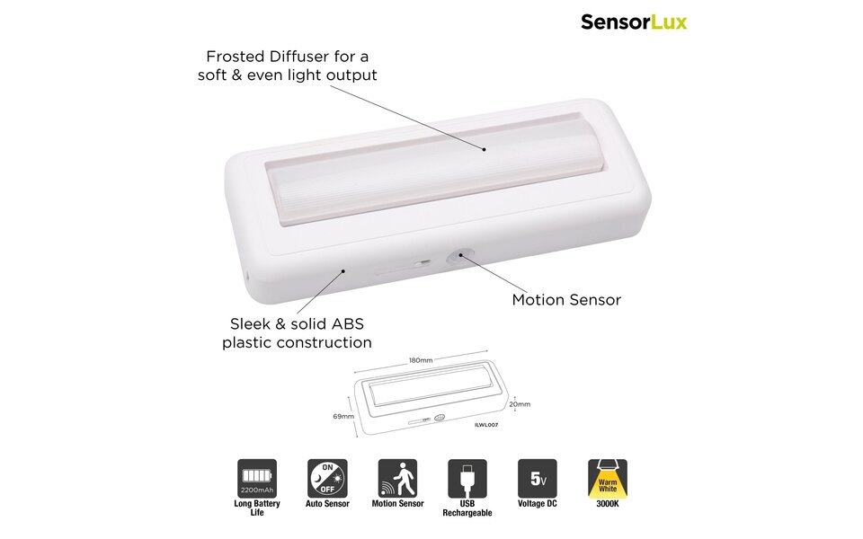 Integral Wireless LED lighting: motion sensor