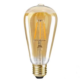 6 Watt E27 LED Filament Lamp ST64 2100K Amber 6 Watt E27 LED Filament Lamp ST64 2100K Amber