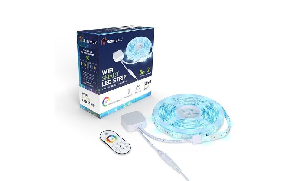 HLW Smart LED Strip 5 meter IP65 | RGB | Dimbaar HLW Smart LED Strip 5 meter IP65 | RGB | Dimbaar