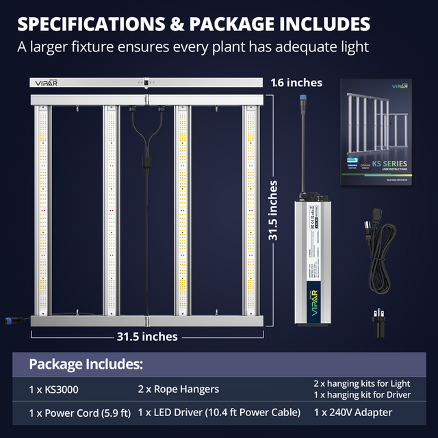 Viparspectra Viparspectra KS3000 LED Kweeklamp