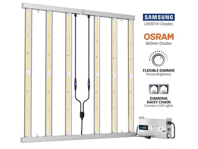 vierkante zwarte Viparspectra KS5000 LED kweeklamp 500 watt voor 120x120 cm kweekoppervlak vierkante zwarte Viparspectra KS5000 LED kweeklamp 500 watt voor 120x120 cm kweekoppervlak