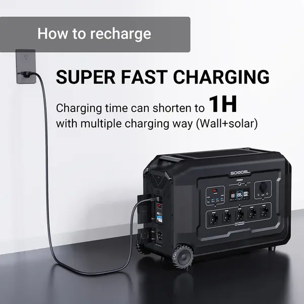 Souop Mobiele Stroomcentrale S3 3600W/3072Wh Souop Mobiele Stroomcentrale S3 3600W/3072Wh