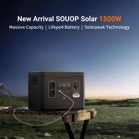 Souop Mobiele Stroomcentrale S015 1500W/1488Wh Souop Mobiele Stroomcentrale S015 1500W/1488Wh