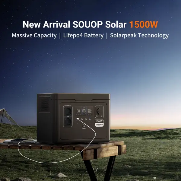 Souop Mobiele Stroomcentrale S015 1500W/1488Wh Souop Mobiele Stroomcentrale S015 1500W/1488Wh