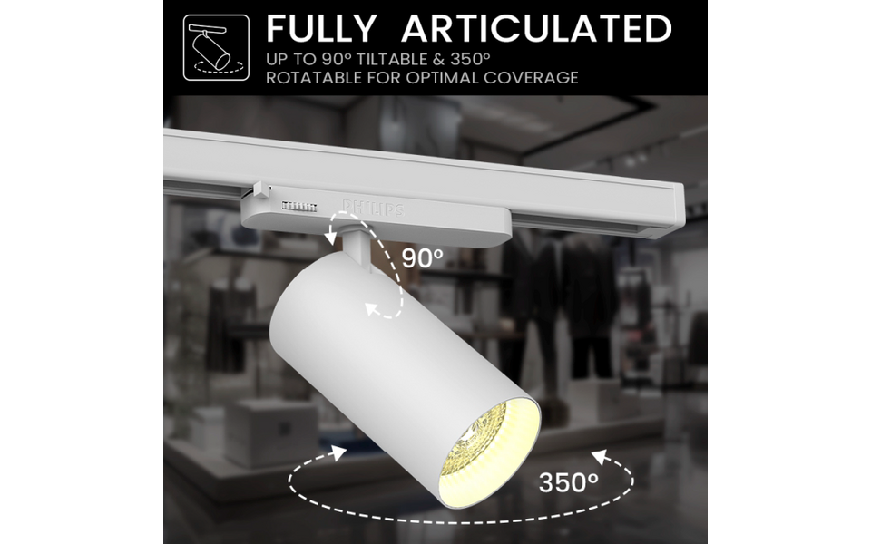 Philips Philips LED Railspot 10W | 3000K | Warm Wit | 1050 lm | Wit