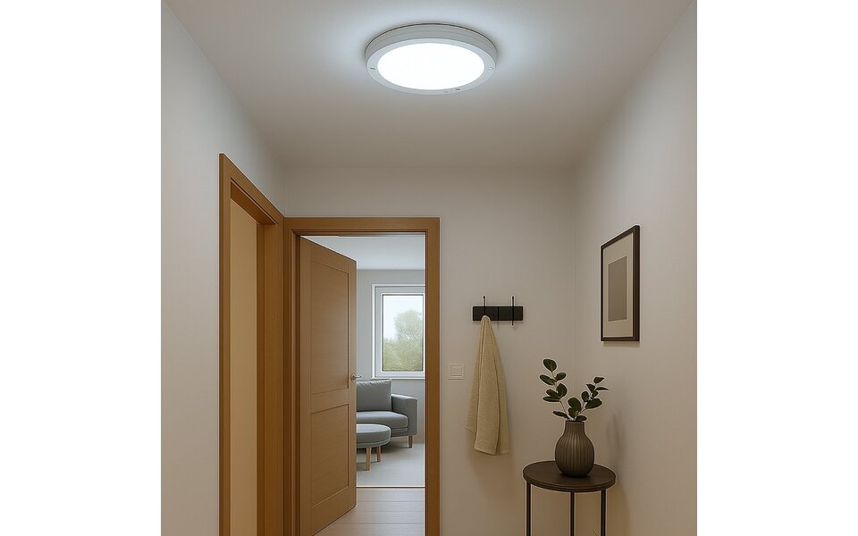 HLW LED Ceiling Light 18W | CCT | Motion Sensor | Matte White