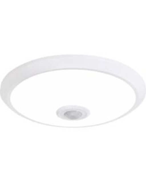 LED Plafondlamp Sensor Dag/Nacht – Kozolux Crimpy – 20W 1500lm – 6400K – Rond – Wit Binnenverlichting