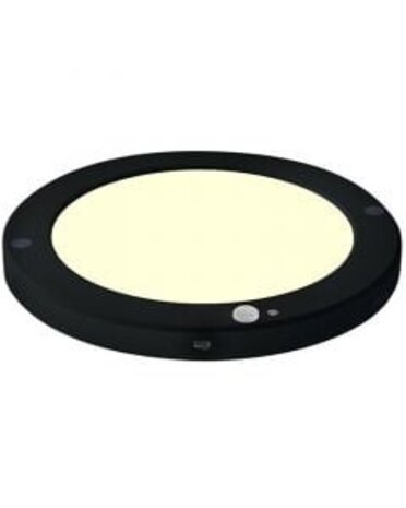 HLW LED Plafondlamp Sensor Dag/Nacht – 18W – 3000K – 360° – Rond – Mat Zwart HLW LED Plafondlamp Sensor Dag/Nacht – 18W – 3000K – 360° – Rond – Mat Zwart