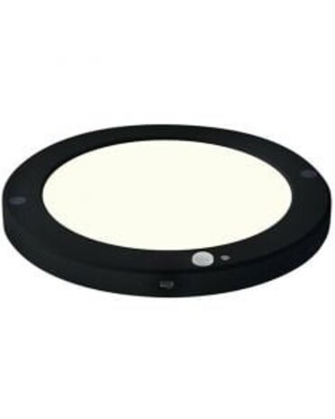 LED Plafondlamp Sensor Dag/Nacht – 18W – 4000K – 360° – Rond – Mat Zwart