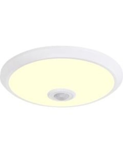 LED Plafondlamp Sensor Dag/Nacht – Kozolux Crimpy – 20W 1500lm – 3000K – Rond – Wit Binnenverlichting