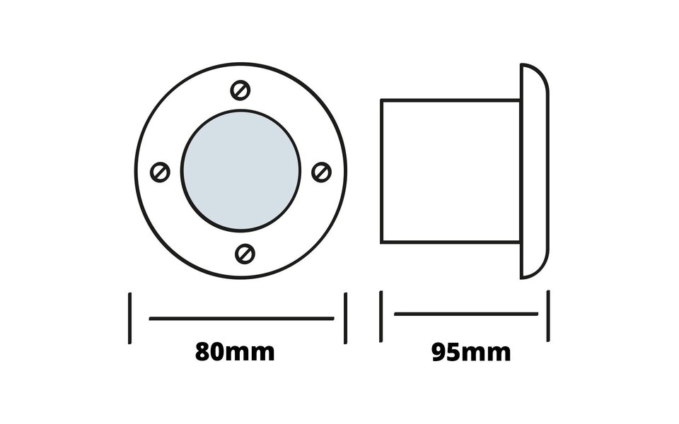 HLW LED LED Grondspot - Inbouw Rond - 3W - IP67 - 4000K Natuurlijk Wit - Mat Chroom - RVS