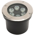 LED Ground Spot - Recessed Round - 6W - IP67 - 4000K Natural White - Matte Chrome - Stainless Steel
