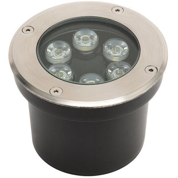 HLW LED LED Grondspot - Inbouw Rond - 6W - IP67 - 4000K Natuurlijk Wit - Mat Chroom - RVS HLW LED LED Grondspot - Inbouw Rond - 6W - IP67 - 4000K Natuurlijk Wit - Mat Chroom - RVS