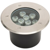 LED Grondspot - Inbouw Rond - 9W - IP67 - 4000K - Mat Chroom - RVS LED Grondspot - Inbouw Rond - 9W - IP67 - 4000K - Mat Chroom - RVS