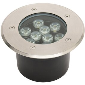 LED Grondspot - Inbouw Rond - 9W - IP67 - 4000K - Mat Chroom - RVS LED Grondspot - Inbouw Rond - 9W - IP67 - 4000K - Mat Chroom - RVS