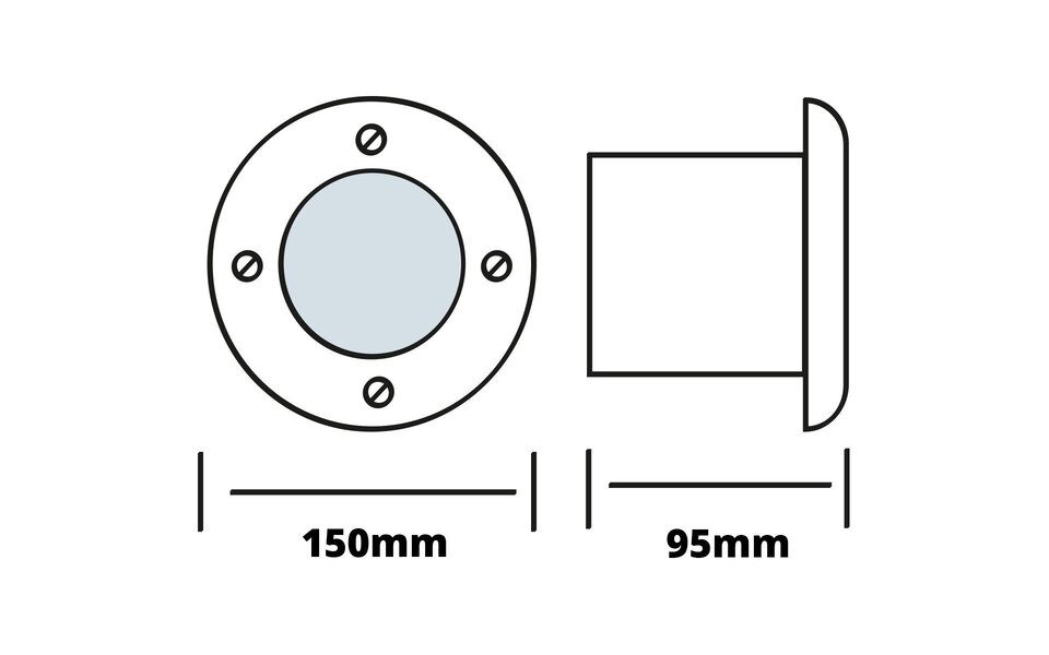 HLW LED LED Grondspot - Inbouw Rond - 12W - IP67 - 4000K Natuurlijk Wit - Mat Chroom - RVS