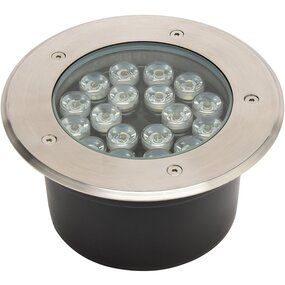 LED Grondspot - Inbouw Rond - 18W - IP67 - 4000K - Mat Chroom - RVS LED Grondspot - Inbouw Rond - 18W - IP67 - 4000K - Mat Chroom - RVS