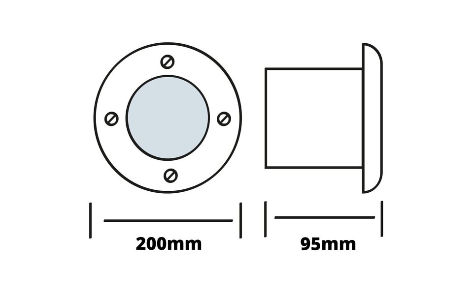 HLW LED LED Ground Spot - Recessed Round - 24W - IP67 - 4000K Natural White - Matte Chrome - Stainless Steel