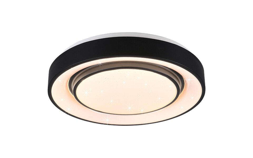 HLW LED LED Plafondlamp WiZ Trion Monan 20W | RGBW Dimbaar | Rond Zwart