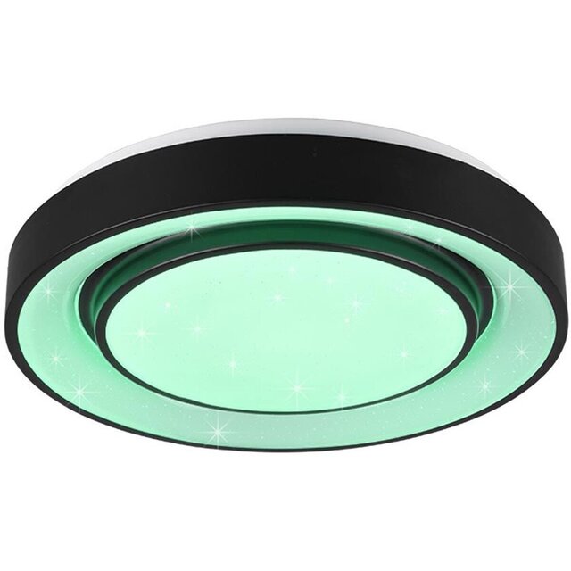 HLW LED LED Ceiling Light WiZ Trion Monan 20W | RGBW Dimmable | Round Black HLW LED LED Ceiling Light WiZ Trion Monan 20W | RGBW Dimmable | Round Black