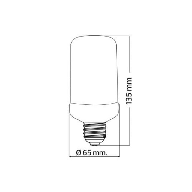 HLW LED LED Flame Lamp E27 5W 1500K Warm White