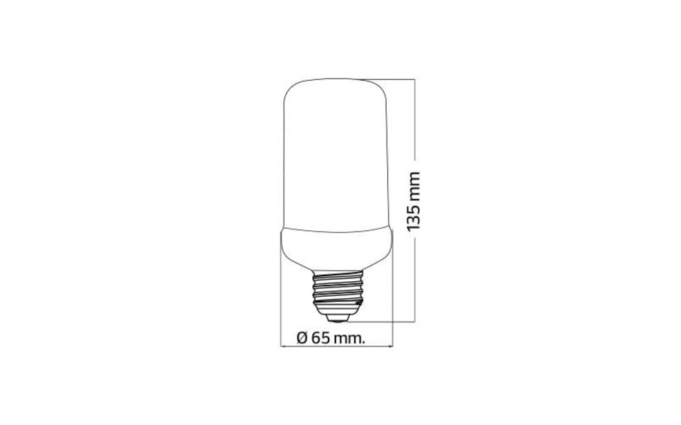 HLW LED LED Flame Lamp E27 5W 1500K Warm Wit HLW LED LED Flame Lamp E27 5W 1500K Warm Wit