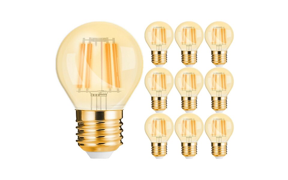HLW LED Value Pack 10x Brinton LED Bulb E27 4W 2200K Amber | 32W replacement
