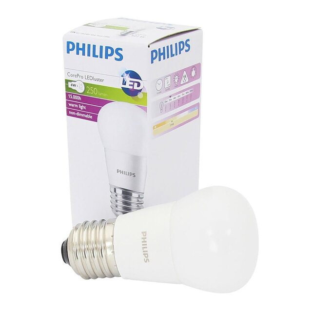 LED lamp P45 vorm E27 fitting warm wit 2700K 4W vervangt 25W gloeilamp 470 lumen