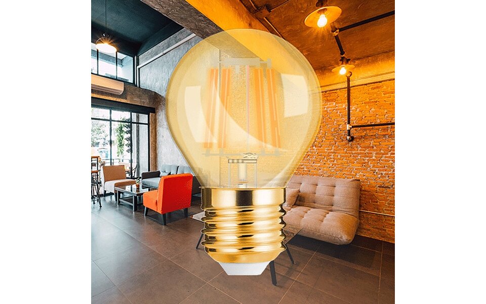 HLW LED LED Lamp E27 Kogel Filament Brinton 4W 2200K G45 HLW LED LED Lamp E27 Kogel Filament Brinton 4W 2200K G45