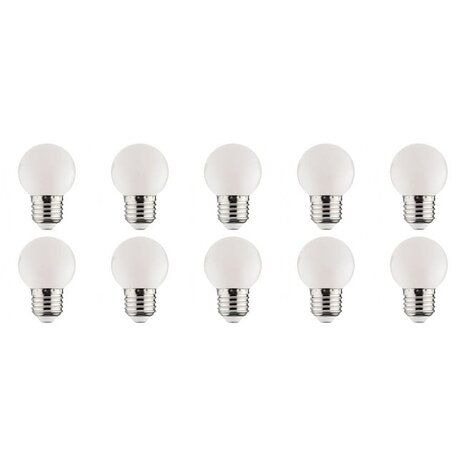 10x LED Lamp E27 Kozolux Romba Wit 1W 10x LED Lamp E27 Kozolux Romba Wit 1W