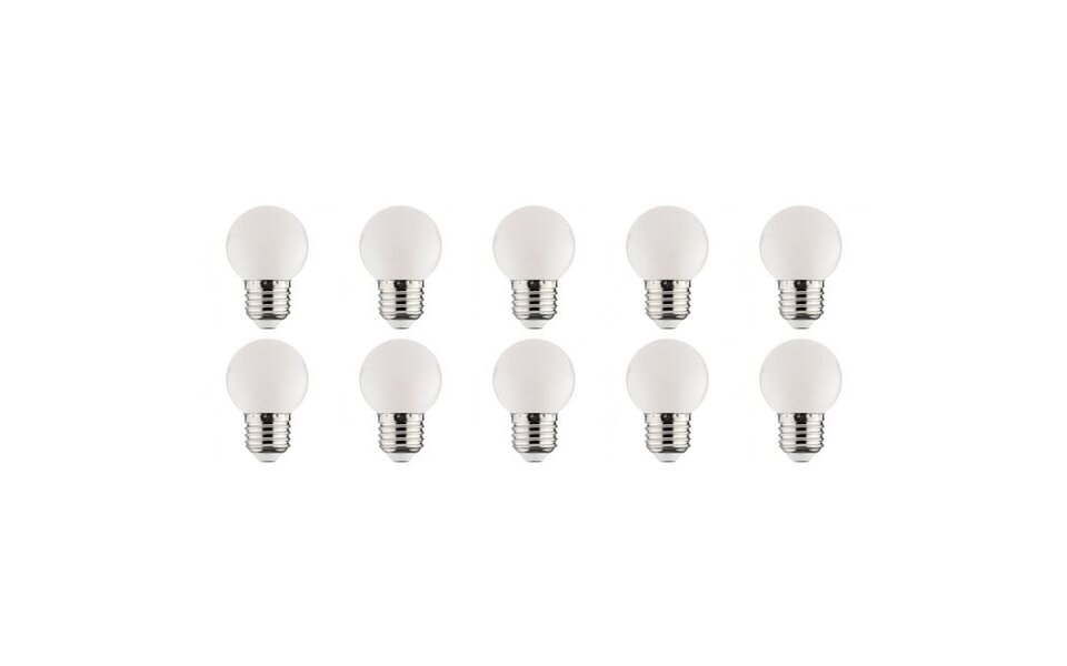 HLW LED 10x LED Lamp E27 Kozolux Romba White 1W