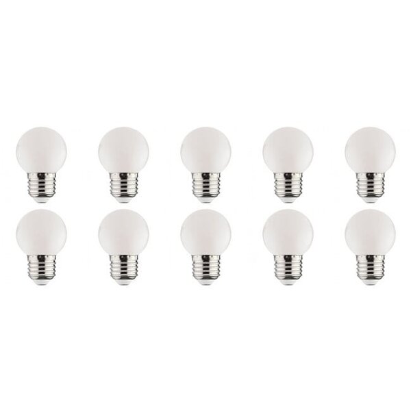 HLW LED 10x LED Lamp E27 Kozolux Romba Wit 1W HLW LED 10x LED Lamp E27 Kozolux Romba Wit 1W