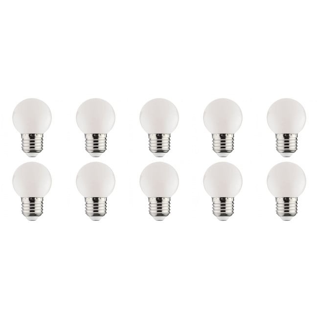 10x LED Lamp E27 Kozolux Romba Wit 1W