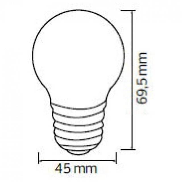 Set van 10 witte LED lampen met E27 fitting, 1 watt, warm wit licht 3000K, 120 lumen per lamp