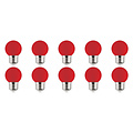 10x LED Lamp E27 Kozolux Romba Rood 1W